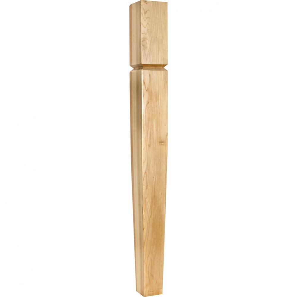 3-1/2'' W x 3-1/2'' D x 35-1/2'' H Alder Grooved Arts and Crafts Pos