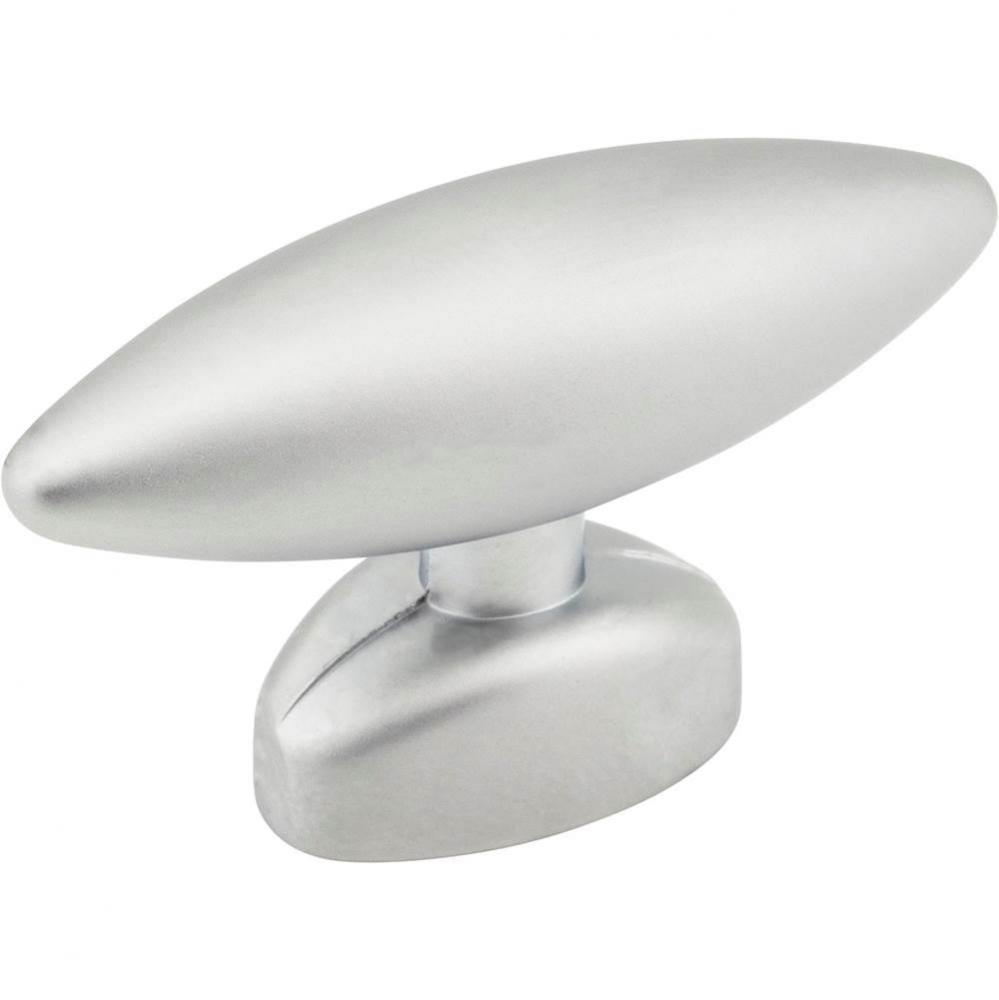 1-9/16'' Overall Length Matte Silver Football Verona Cabinet ''T'' K