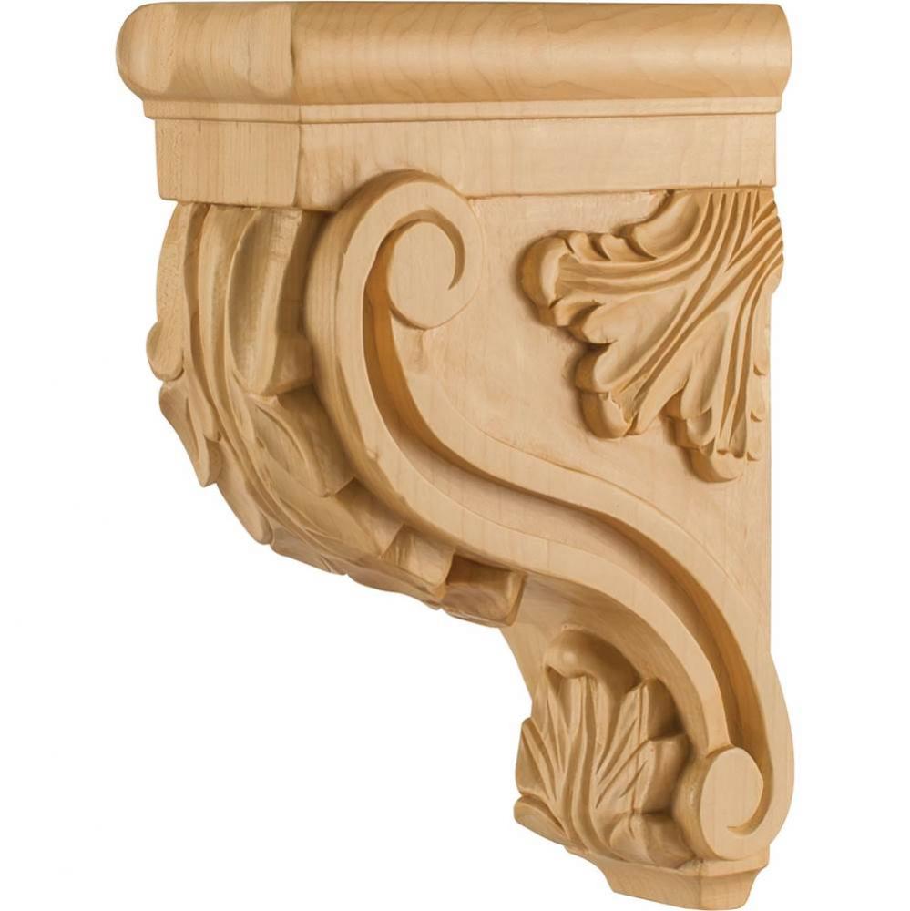 3'' W x 7'' D x 10'' H Alder Acanthus Corbel