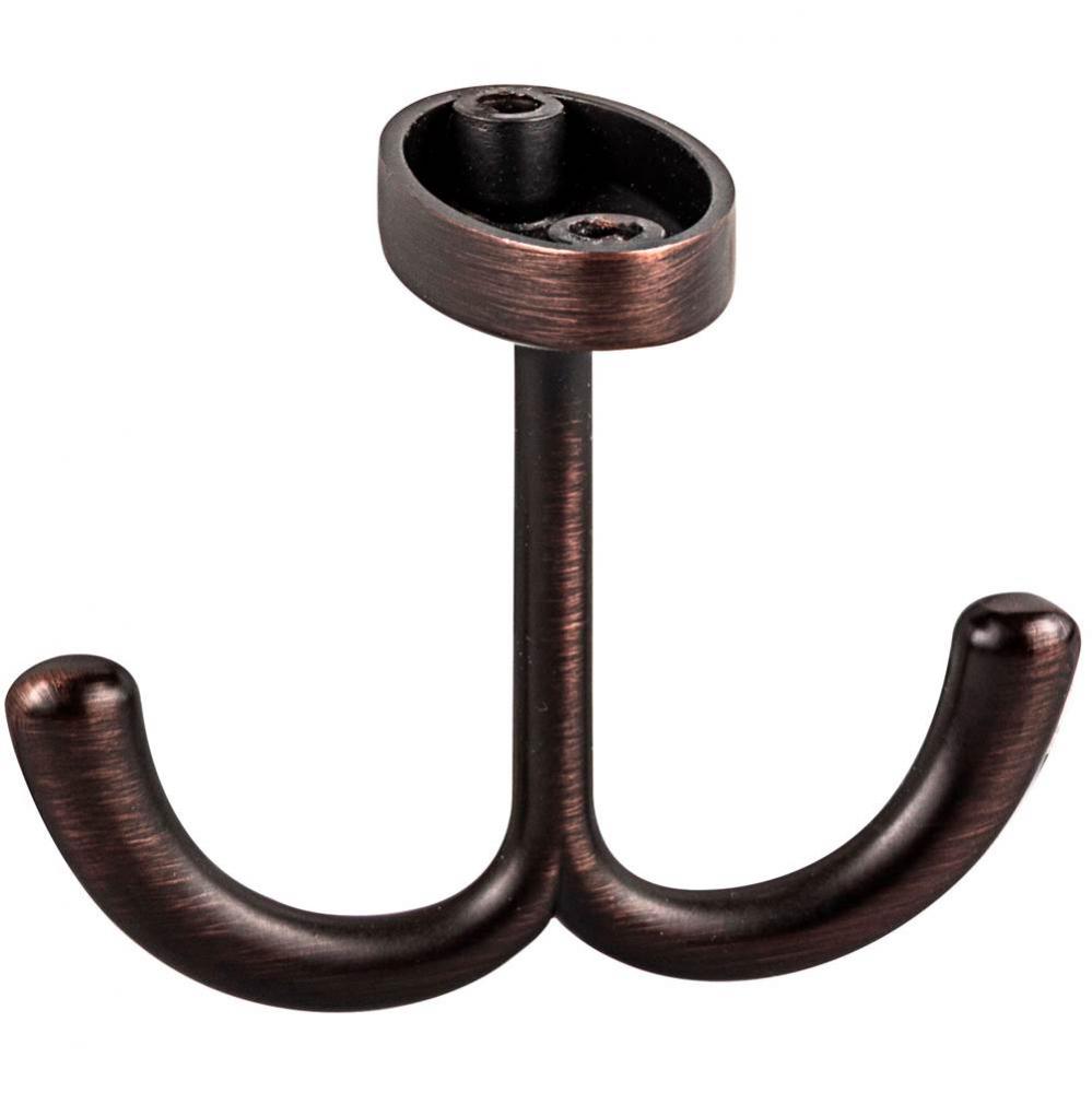 1-9/16'' Brushed Oil Rubbed Bronze Double Prong Ceiling Mounted Hook