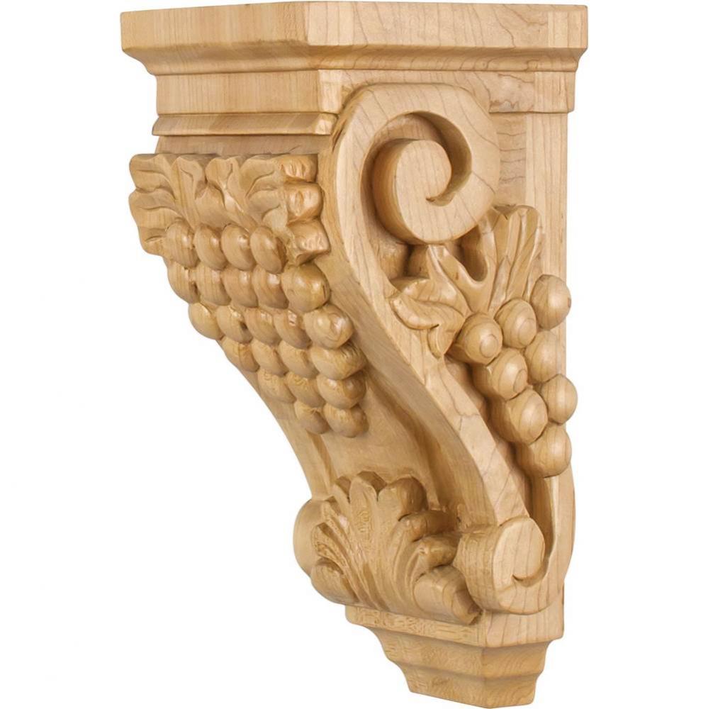 4-1/2'' W x 5'' D x 10'' H Rubberwood Grape Corbel