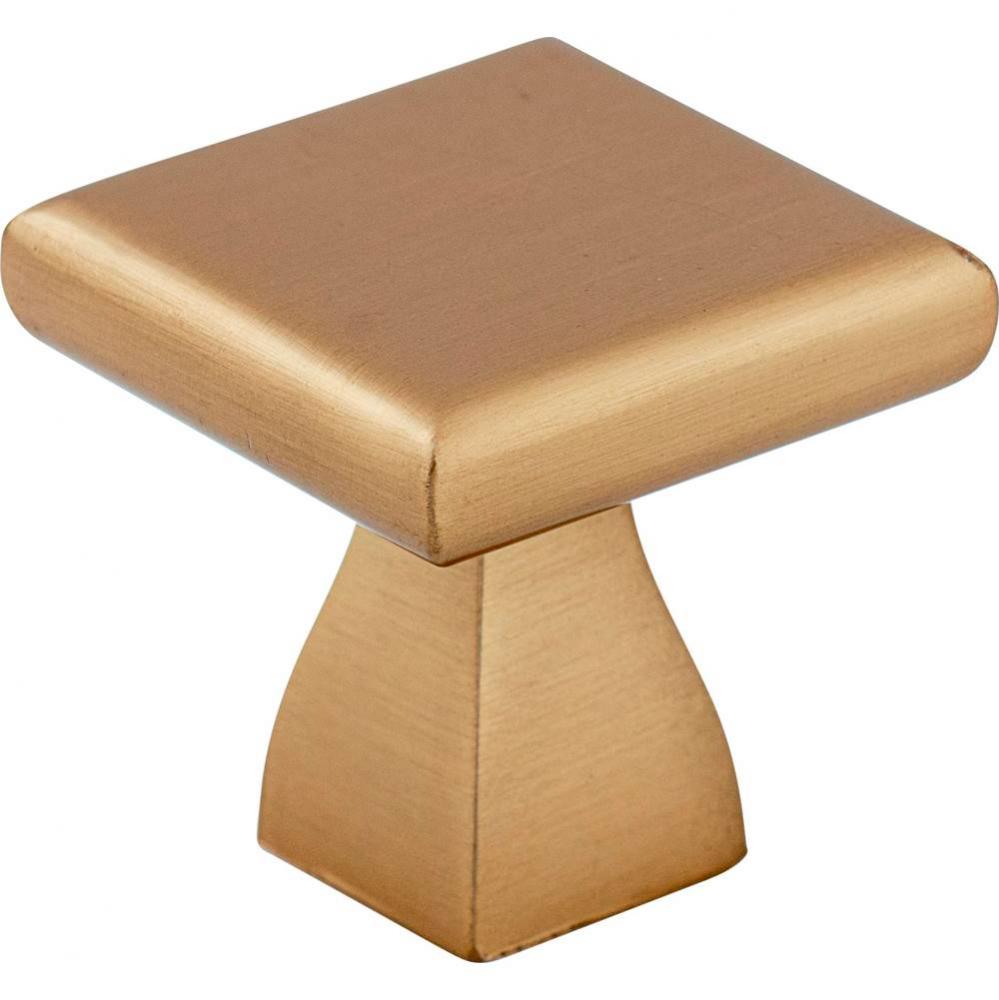 1'' Overall Length Satin Bronze Square Hadly Cabinet Knob