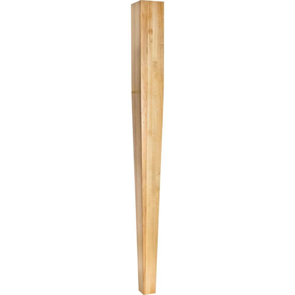 3-1/2'' W x 3-1/2'' D x 42'' H Oak Square Tapered Post