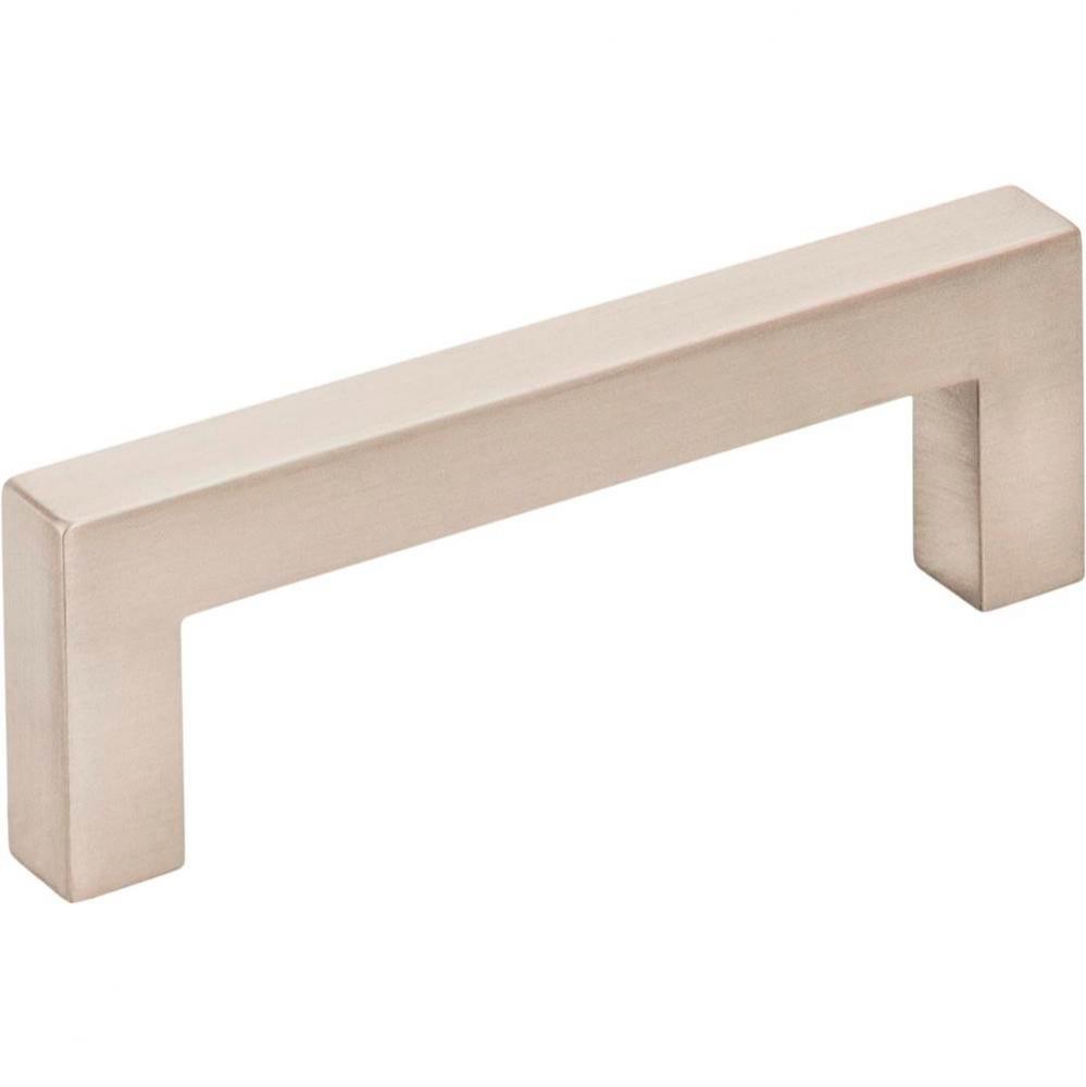 3'' Center-to-Center Satin Nickel Square Stanton Cabinet Bar Pull