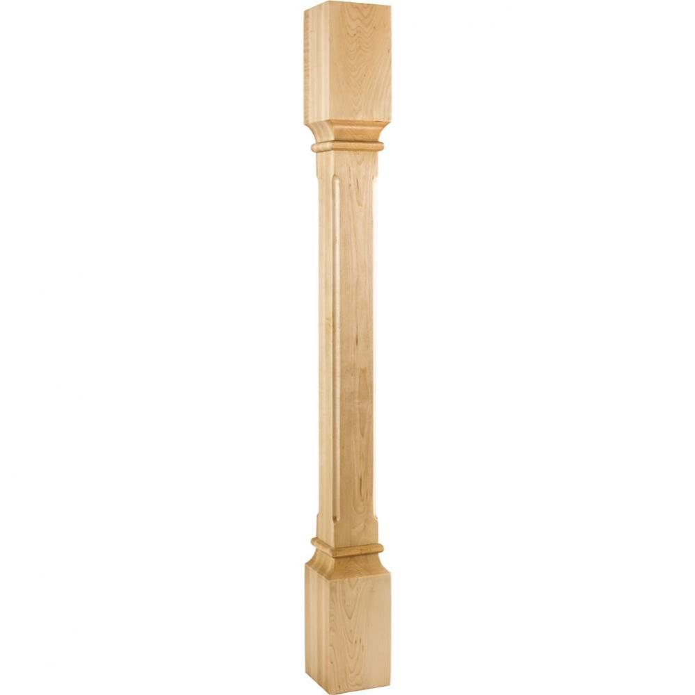 3-1/2'' W x 3-1/2'' D x 35-1/2'' H White Birch Fluted Edge Post