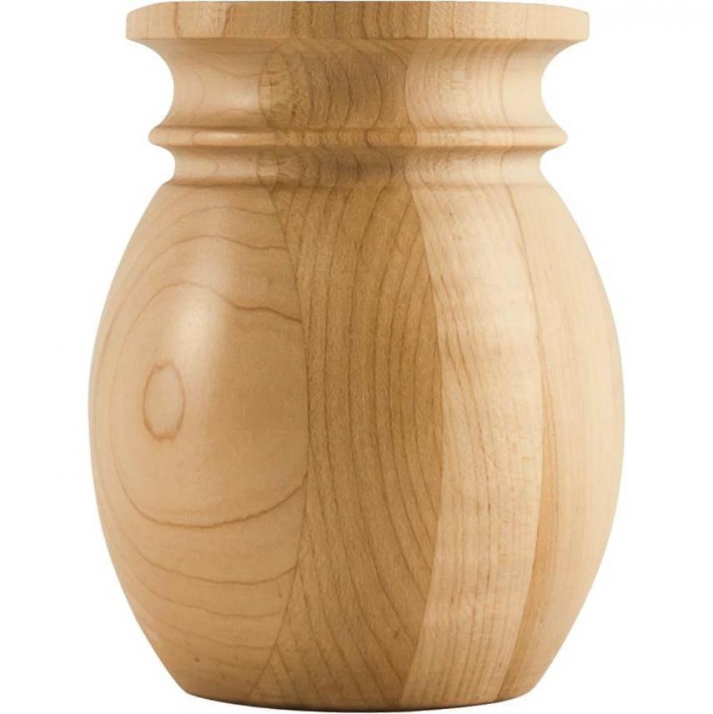 4'' W x 4'' D x 5'' H Alder Bullnose and Cove Bun Foot
