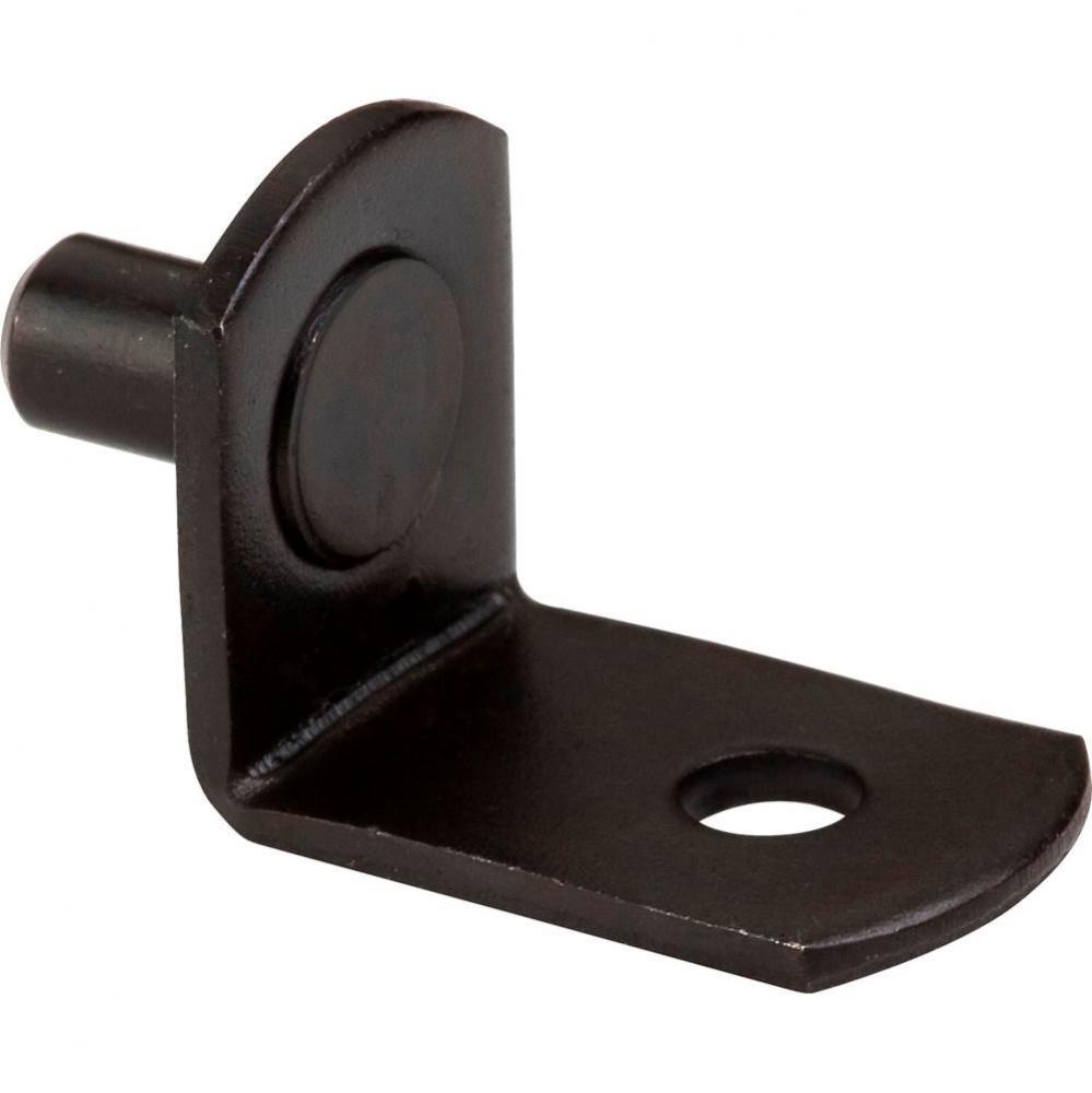 Black 5 mm Pin Angled Shelf Support with 3/4'' Arm and 1/8'' Hole - Priced and