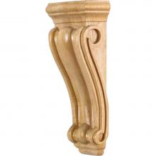 Hardware Resources CORN-3CH - 3-7/8'' W x 2-1/2'' D x 10'' H Cherry Scrolled Corbel