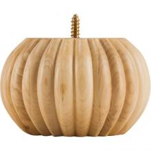 Hardware Resources BFC40MP - 5'' W x 5'' D x 3'' H Maple Crown Bun Foot