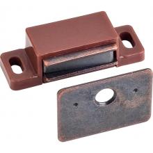Hardware Resources 50632 - 15 lb. Brown Single Magnetic Catch with Bronze Strike and Screws
