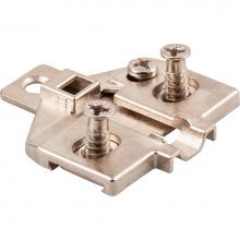 Hardware Resources 600.0P30.05 - Heavy Duty 0 mm Screw Adj 3 Hole Zinc Die Cast Plate with Euro Screws for 700, 725, 900 and 1750 S