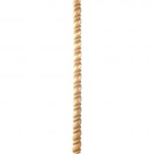 Hardware Resources RMH150BALD-96 - Beaded Rope Moulding Half Round
