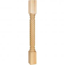 Hardware Resources P3OK - 3-1/2'' W x 3-1/2'' D x 35-1/2'' H Oak Rope Post
