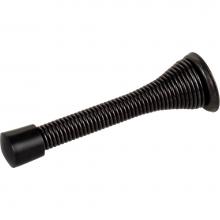 Hardware Resources DS04MB-R - 3'' Spring Door Stop with Rubber Tip - Matte Black