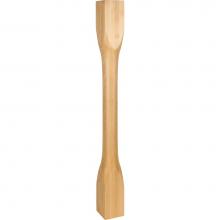 Hardware Resources P83-ALD - 3-1/2'' W x 3-1/2'' D x 35-1/2'' H Alder Cathedral Turned Post