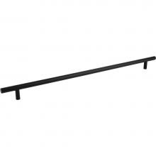 Hardware Resources 558SSMB - 480 mm Center-to-Center Hollow Matte Black Stainless Steel Naples Cabinet Bar Pull
