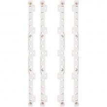 Hardware Resources B521-00 - 4-Quick Tray Pilasters 1-1/4'' with 8-Hook Dowels and 8-Screws Finish:  White