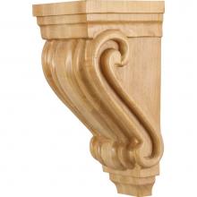 Hardware Resources CORC-1OK - 4-1/2'' W x 5'' D x 10'' H Oak Scrolled Corbel