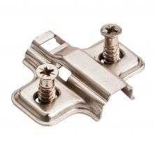 Hardware Resources 400.0119.75 - Standard Duty 3 mm Non-Cam Adjustable Steel Plate with Euro Screws for 500 Series Euro Hinges