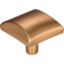 Hardware Resources 525SBZ - 1-1/8'' Overall Length Satin Bronze Square Glendale Cabinet Knob