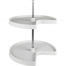 Hardware Resources PLSK232 - 32'' Kidney Two-Shelf Plastic Lazy Susan Set
