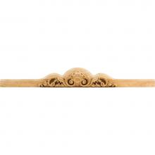 Hardware Resources AP001-WB - 40'' W x 1-1/2'' D x 5'' H Hand Carved White Birch Shell Valance