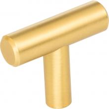 Hardware Resources 40BG - 1-9/16'' Overall Length Brushed Gold Naples Cabinet ''T'' Knob