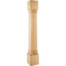 Hardware Resources P35-6-42-RW - 6'' W x 6'' D x 42'' H Rubberwood Square Post