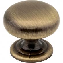 Hardware Resources 2980AB - 1-1/4'' Diameter Brushed Antique Brass Florence Cabinet Mushroom Knob