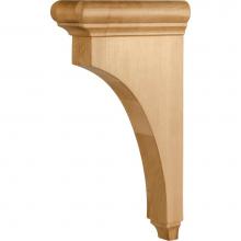Hardware Resources COR38-3-ALD - 3'' W x 8'' D x 14'' H Alder Bullnose Cap Corbel