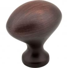 Hardware Resources 897DBAC - 1-1/8'' Overall Length Brushed Oil Rubbed Bronze Oval Merryville Cabinet Knob