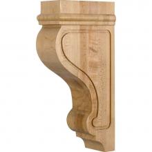 Hardware Resources COR26-1RW - 3'' W x 5-3/4'' D x 12'' H Rubberwood Arts and Crafts Corbel