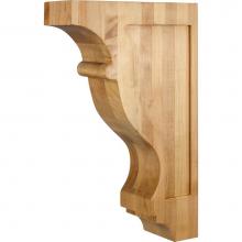 Hardware Resources CORW-3RW - 3-1/2'' W x 10'' D x 16'' H Rubberwood Contour Corbel