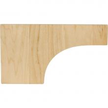 Hardware Resources PFCOV-WB - 8'' W x 7/8'' D x 4'' H White Birch Cove Pedestal Foot