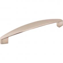 Hardware Resources 308-128SN - 128 mm Center-to-Center Satin Nickel Asymmetrical Belfast Cabinet Pull