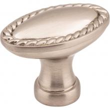 Hardware Resources Z115L-SN - 1-3/8'' Overall Length Satin Nickel Oval Rope Detailed Lindos Cabinet Knob