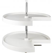 Hardware Resources PLSP28 - 28'' Pie-Cut Two-Shelf Plastic Lazy Susan Set