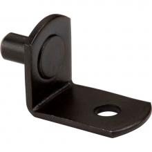 Hardware Resources 1707BLK - Black 5 mm Pin Angled Shelf Support with 3/4'' Arm and 1/8'' Hole - Priced and