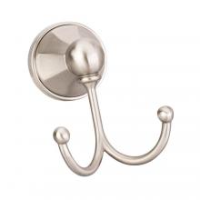 Hardware Resources BHE3-02SN - Newbury Satin Nickel Double Robe Hook  - Contractor Packed