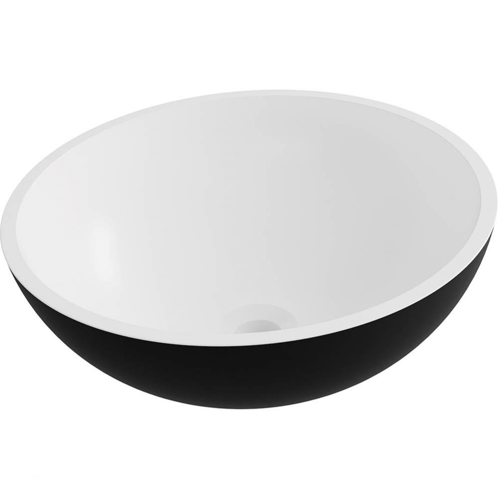 Gabrielli Vessel Sink - Matte White/Matte Black
