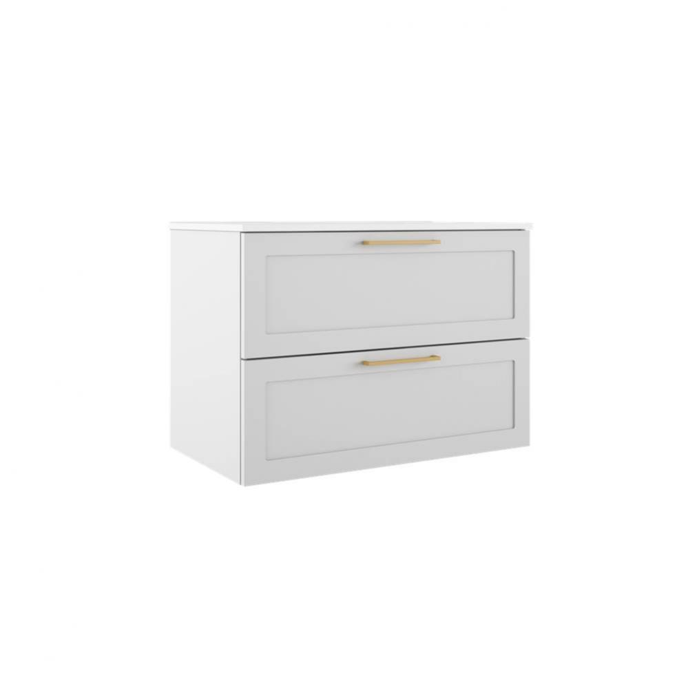 Rhythm 31'' Two Drawer Wall-Mounted Vanity - Matte White