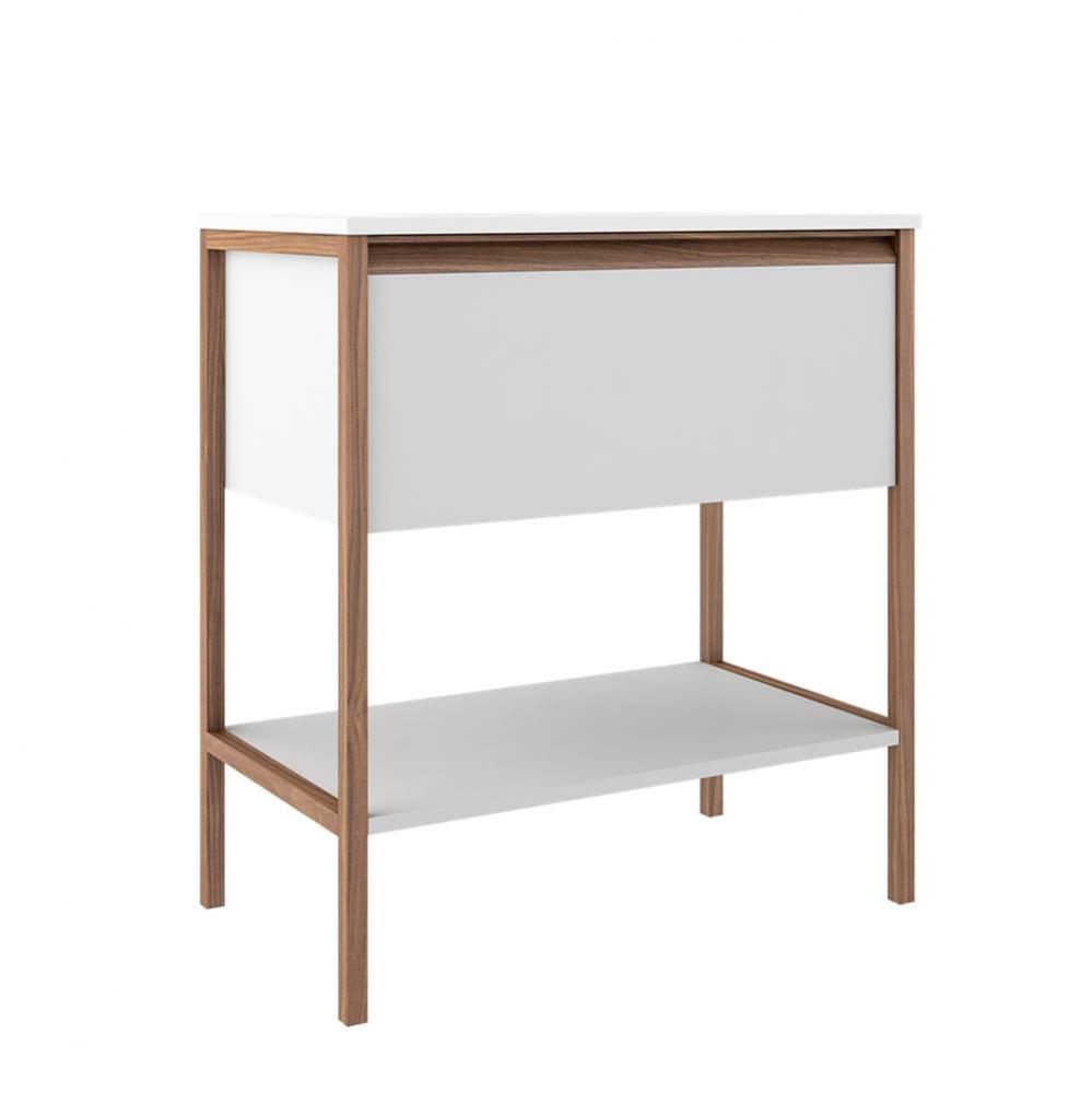 Tempo 31'' One Drawer One Shelf Freestanding Vanity - Matte White