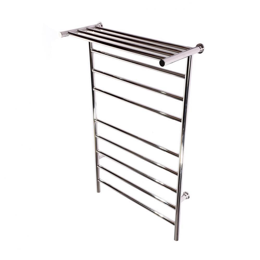 24''x40'' Kontour Angle Electric Hardwired Towel Warmer With Shelf - Chrome