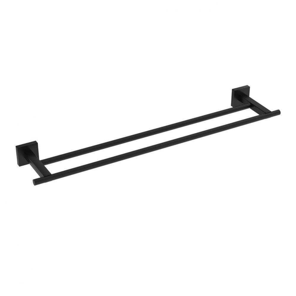 Heat 24'' Double Towel Bar - Matte Black