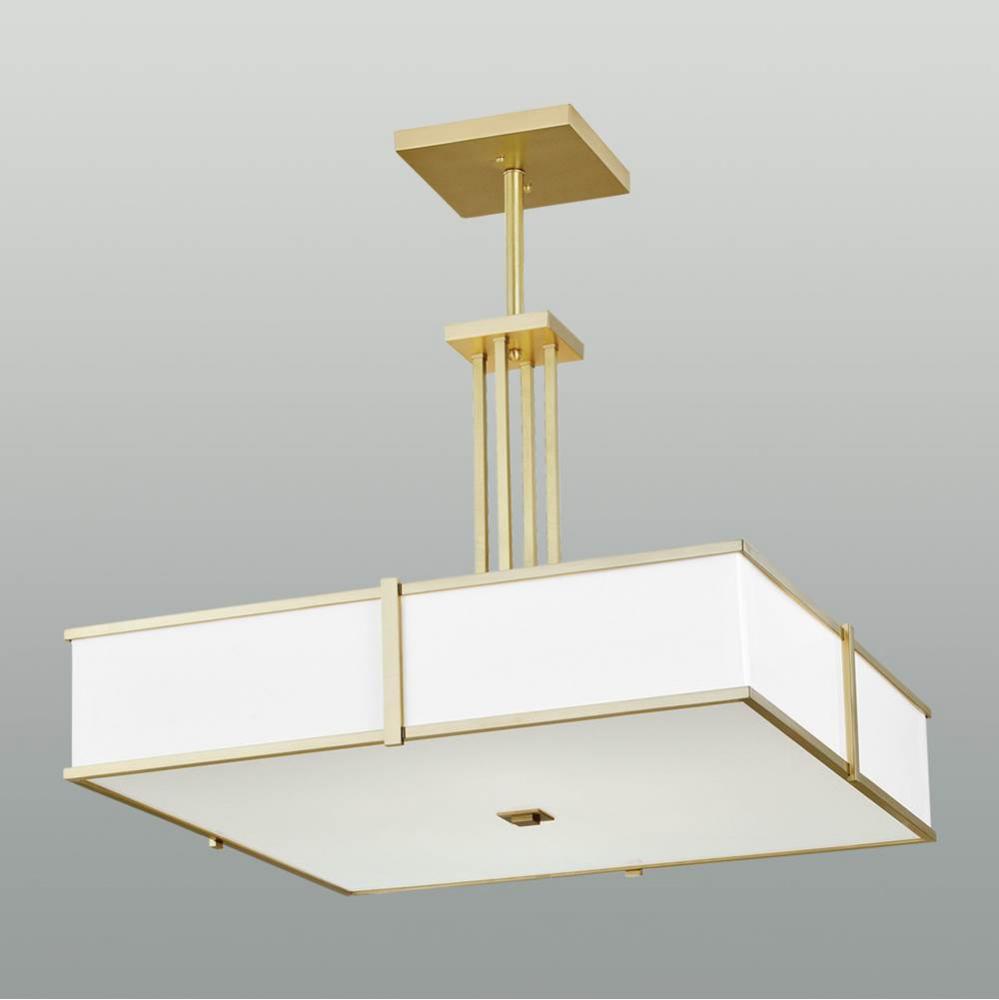 Hatbox Square 30''Pendant w.Quad