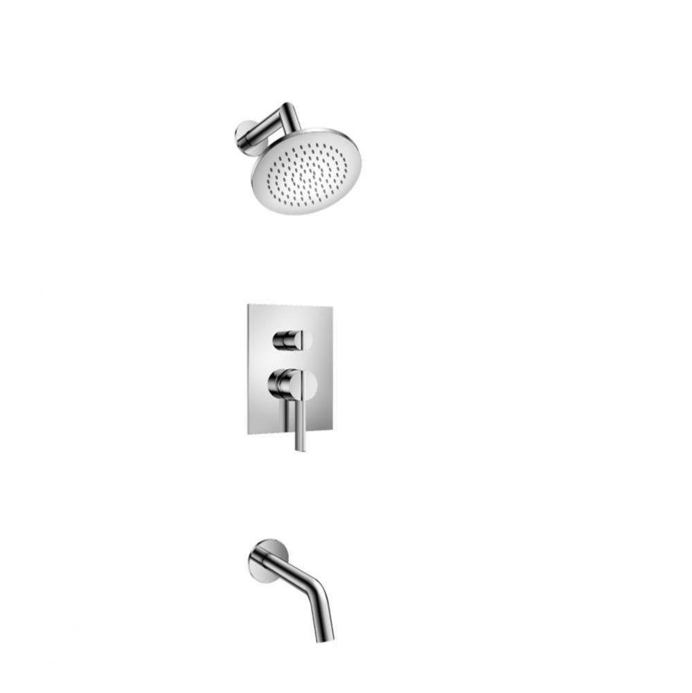 Two Output Shower Set With Shower Head And Tub Spout