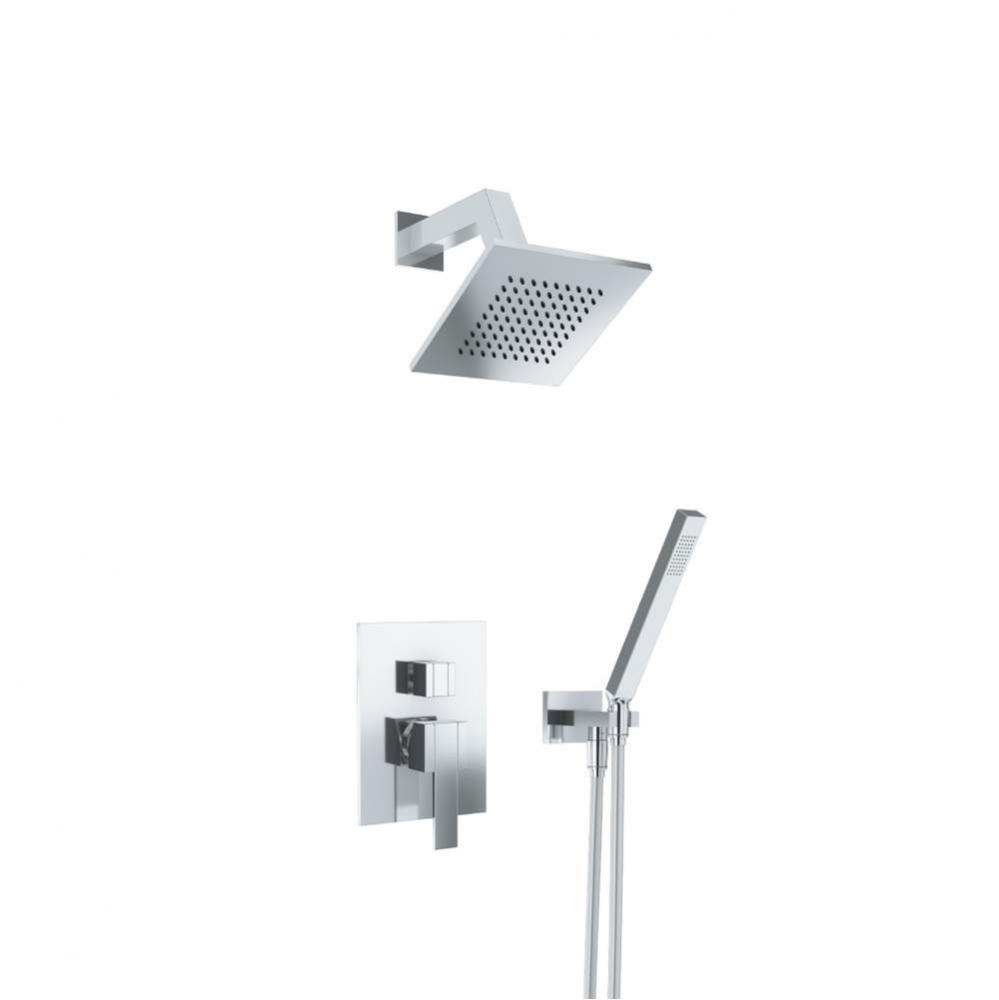 Two Output Shower Set With Shower Head And Hand Held