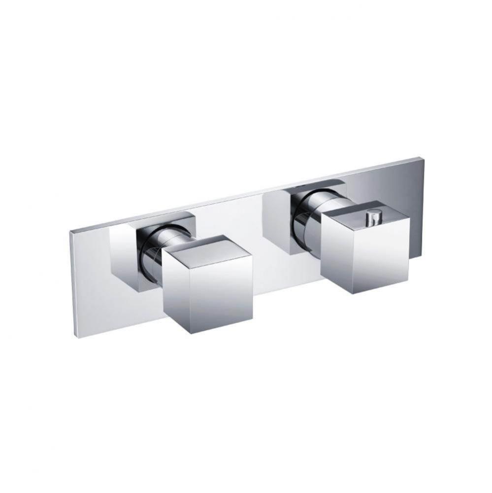 3/4'' Horizontal Thermostatic Shower Valve & Trim - 3 Output