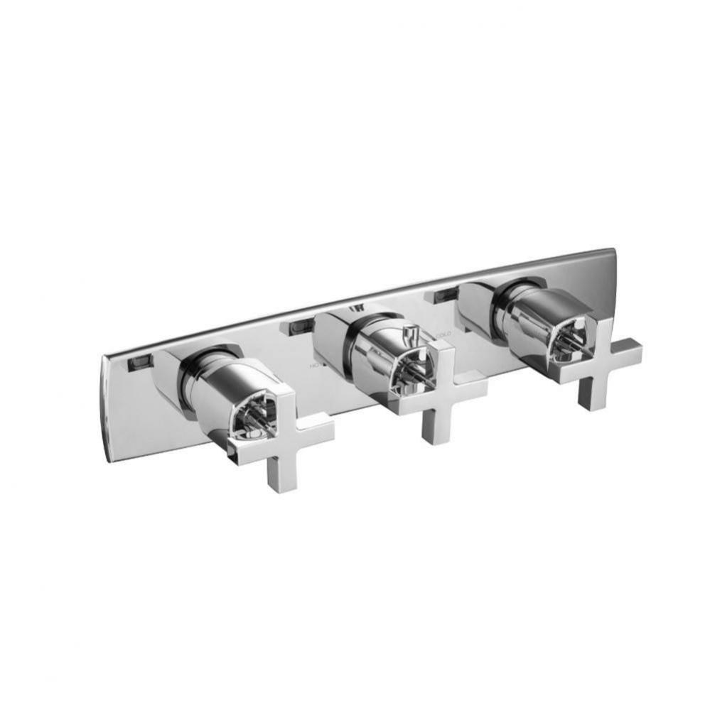 3/4'' Horizontal Thermostatic Valve with 2 Volume Controls &  Trim