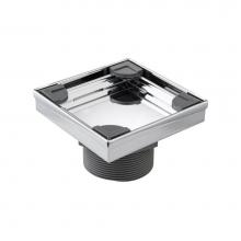 Isenberg 10.SQD.0404CP - 4'' Tile Insert Floor Drain with 2'' Outlet